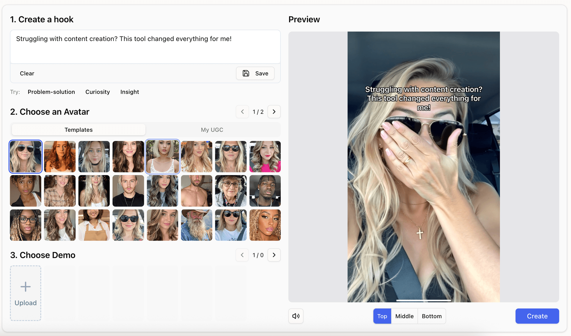 Ad Video Creation Interface
